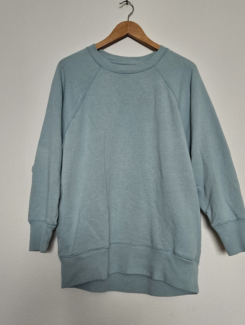 AERIE Pullover Sweatshirt with Pockets Mint Green Small